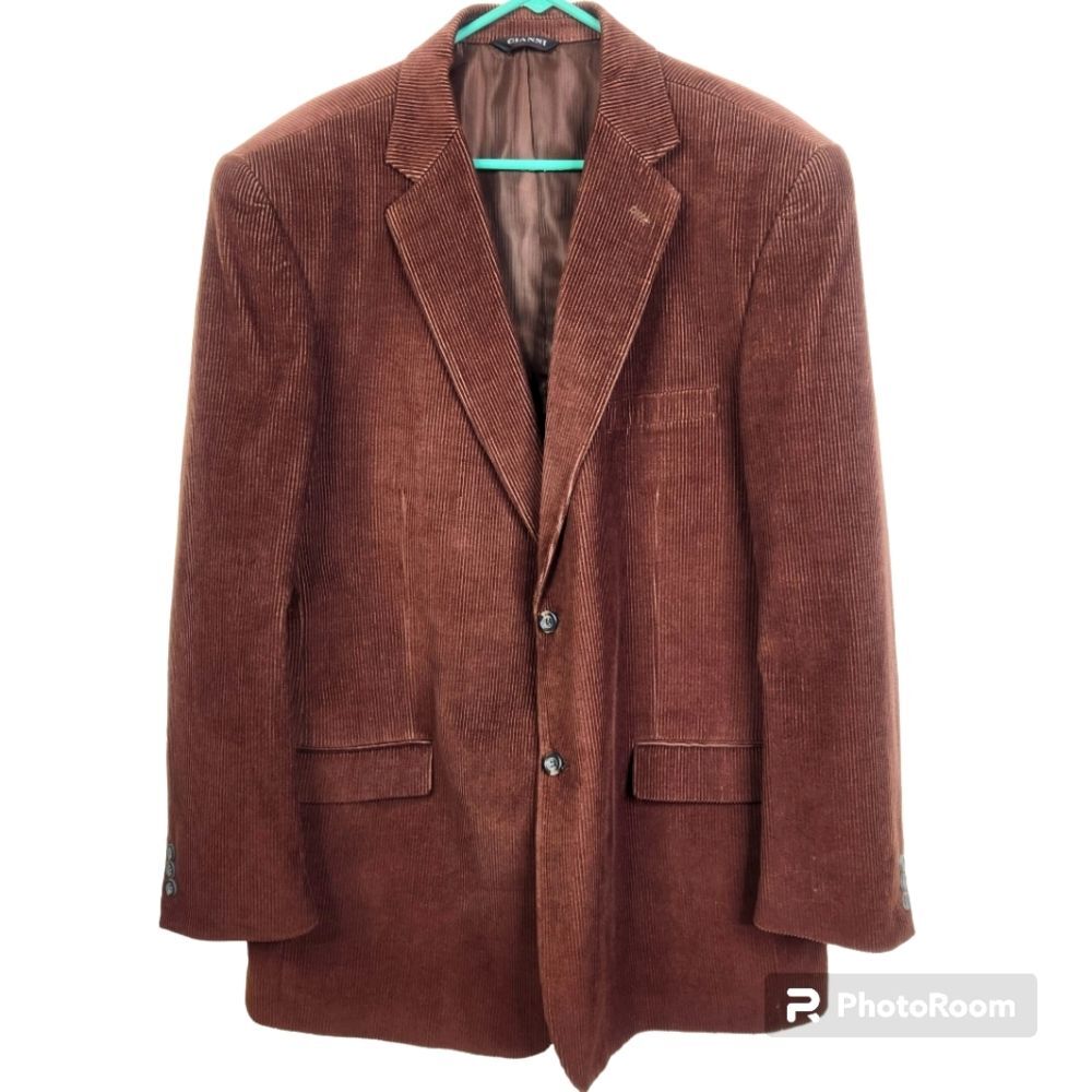 Cianni Cellini Mens 2 Button Corduroy Sport Coat Size 46L